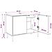 Mobile TV HANAU 69 x 33 x 50,5 cm Rovere Nero - Foto miniatura 8
