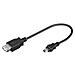 ICOC MUSB-AF-002 - Cavo USB 2.0 A femmina / mini B 5 pin maschio 0,2 m Nero - Foto miniatura 1