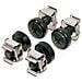 I-CASE MOUNT-BK - Kit Set 4 Viti 4 Dadi e 4 Rondelle per Montaggio Rack Nero - Foto miniatura 1