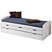 Letto Ulli +cassetti +contenitore E Secondo Letto Inferiore 98x195x63h Pino - Foto miniatura 1