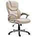 Sedia da Ufficio XL Texas V2, in Similpelle, Sedia presidenziale, meccanismo di Oscillazione, Super Imbottita, Max capacità di carico 180 kg, Girevole, con braccioli, Alto Schienale Crema - Foto miniatura 1