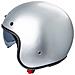 Casco Moto Jet Cafe Racer Omologato Ece 22-05 Parasole Scooter Argento Xl - Foto miniatura 5