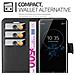 Custodia Compatibile Con Sony Xperia Xz3 In Nero Carbone - Coperchio Protettiva Con Chiusura Magnetica, Funzione Stand E Tasca Per Le Carte - Foto miniatura 3