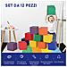 Set 12 Cubi Morbidi, Gioco Per Bambini Educativo Da 2 Anni In Su, 20x20x20cm, Multicolore - Foto miniatura 3