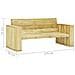 Panca da Giardino e Cuscini Crema 179cm Legno Pino Impregnato - Foto miniatura 5