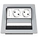 Cableport Standard 2-fold - Aufputzbox - 2 Steckdosen - Ral 9006 - Foto miniatura 3