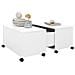 Tavolino da Salotto Bianco 75x75x38 cm in Legno Multistrato - Foto miniatura 3