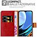 Custodia Compatibile Con Xiaomi Redmi 9t / Poco M3 In Rosso Vinaccia - Coperchio Protettiva Con Chiusura Magnetica, Funzione Stand E Tasca Per Le Carte - Foto miniatura 4
