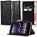 Custodia Compatibile Con Sony Xperia Z In Nero Grafite - Coperchio Protettiva Con Chiusura Magnetica, Funzione Stand E Tasca Per Le Carte - Foto miniatura 1