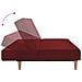 Divano Letto A 2 Posti Con Poggiapiedi Rosso Vino In Tessuto - Foto miniatura 2