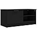 Mobile Porta Tv Nero 80x35x36,5 Cm In Legno Multistrato - Foto miniatura 1