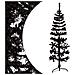 Albero Natale Artificiale Sottile A Metà E Supporto Nero 150 Cm - Foto miniatura 1
