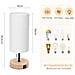 Aigostar Lampada Da Tavolo Comodino Moderna In Legno E Tessuto Ricarica Smartphone Usb - Foto miniatura 1