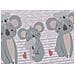 Telo Arredo Multiuso Linea Pensieri Delicati In Cotone Disegno Koala Family Matrimoniale Rosa - Foto miniatura 4