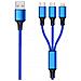 797151 Cavo Usb 1,5 M Usb B Usb C /micro-usb B /lightning Nero, Blu - Foto miniatura 1