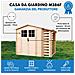 Casetta Da Giardino In Legno Per Esterni Con Legnaia Con Pavimento Trattato Con Serratura Di Alta Qualità- L206xl272xa218 Cm / 3,53 M2 + 0,97 M2 - Foto miniatura 4