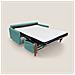 Edgar Divano letto matrimoniale in tessuto felis impermeabile T03 200 cm (mat. 160x197) verde acqua - Foto miniatura 2