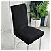 Fodera Per Sedia Da Pranzo Per La Casa In Tinta Unita Black - Foto miniatura 3