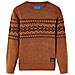 Maglione Per Bambini Lavorato A Maglia Cognac 92 - Foto miniatura 1