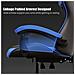 Sedia Gaming, Sedia Da Gioco, Sedia Ufficio Ergonomica Con Schienale Regolabile, Poggiatesta E Supporto Lombare, Bleu - Foto miniatura 4