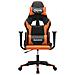 Sedia da Gaming Massaggiante Nero e Arancione in Similpelle - Foto miniatura 6