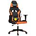 Sedia da Gaming Massaggiante Nero e Arancione in Similpelle - Foto miniatura 7