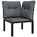 Set Salotto da Giardino 5 pz Nero e Grigio in Polyrattan - Foto miniatura 5