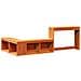 Comodino Con Scrivania Marrone Cera 232x122x75 Cm Legno Di Pino - Foto miniatura 3