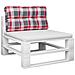 Cuscino Per Pallet A Quadri Rossi 70x40x12 Cm In Tessuto - Foto miniatura 2