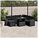 Set Divani da Giardino con Cuscini 8 pz Nero in Polyrattan - Foto miniatura 2