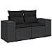 Set Divani da Giardino con Cuscini 8 pz Nero in Polyrattan - Foto miniatura 3