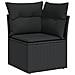 Set Divani da Giardino con Cuscini 8 pz Nero in Polyrattan - Foto miniatura 4