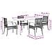 Set da Pranzo da Giardino 5 pz con Cuscini Beige in Polyrattan - Foto miniatura 7