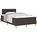 Letto con rete a doghe e materasso marrone scuro 120x200 cm in tessuto - Foto miniatura 1
