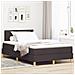 Letto con rete a doghe e materasso marrone scuro 120x200 cm in tessuto - Foto miniatura 2