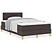 Letto con rete a doghe e materasso marrone scuro 120x200 cm in tessuto - Foto miniatura 4