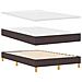Letto con rete a doghe e materasso marrone scuro 120x200 cm in tessuto - Foto miniatura 6