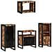 Set di mobili per il bagno 4 pcs Legno massello riciclato - Foto miniatura 2