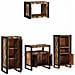 Set di mobili per il bagno 4 pcs Legno massello riciclato - Foto miniatura 3