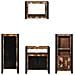 Set di mobili per il bagno 4 pcs Legno massello riciclato - Foto miniatura 8