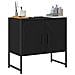 Mobiletto da Lavandino Rovere Nero 60x33x60 cm Legno Ingegnerizzato - Foto miniatura 3