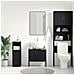Mobiletto da Lavandino Rovere Nero 60x33x60 cm Legno Ingegnerizzato - Foto miniatura 4