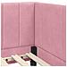 Cornice del letto ad angolo Rosa 80 x 200 cm Velluto - Foto miniatura 9