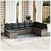 Set Divano da Giardino con cuscino 8 pcs Grigio Poly Rattan - Foto miniatura 2