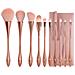 Set Di Pennelli Trucco Oro Rosa - 10 Pezzi Professionali Per Cosmetici - Foto miniatura 2