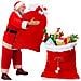Grande Sacco Regalo Di Natale In Velluto Di Babbo Natale - Sacco Festivo 100x70cm - Foto miniatura 3