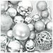 Set di Palle di Natale con 150 LED 61 pcs Argento Plastica - Foto miniatura 7