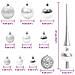 Set di Palle di Natale con 150 LED 61 pcs Argento Plastica - Foto miniatura 9