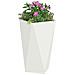 Fioriera Bianco 40 x 40 x 75 cm Acciaio - Foto miniatura 3