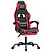 Sedia da Gaming Girevole Poggiapiedi Nero e Rosso Similpelle - Foto miniatura 1